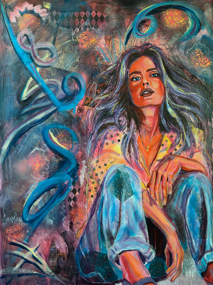 But I Want To' | Stunning Painting of Woman's Captivating Look