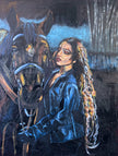 Let's Go for a Night Ride - Woman Preparing for Evening Ride