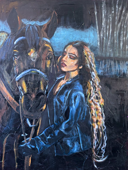 Let's Go for a Night Ride - Woman Preparing for Evening Ride